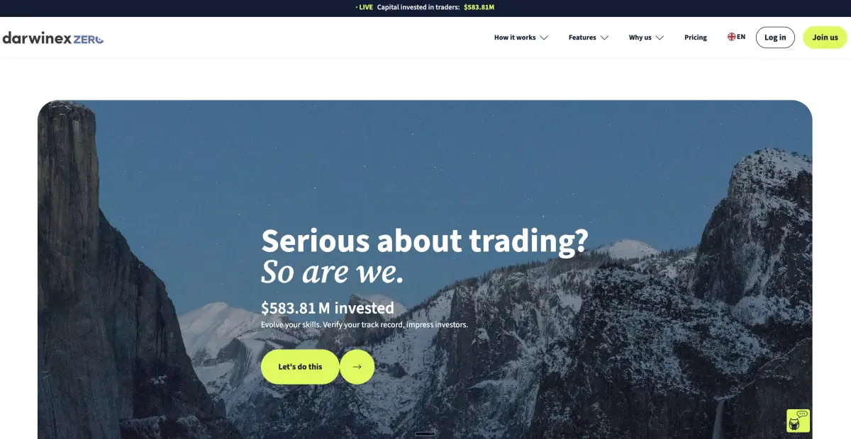 Darwinex Zero prop firm official website screenshot